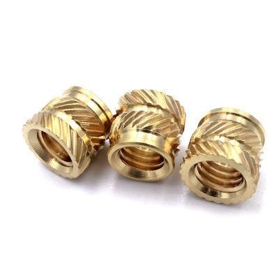 China Manufacturer Round Threaded Brass Insert CNC Nuts Blind 8mm Knurled Nut M3 M4 M6 M8 M10 42mm Brass Thread Insert Nut Bolt and Nut
