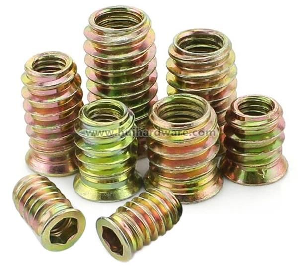 Iron Internal and External Tooth Furniture Nuts
