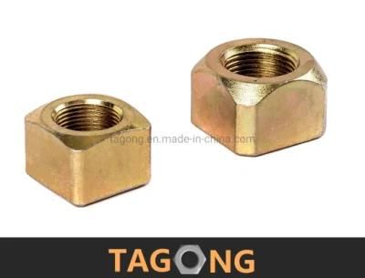 Carbon Special Square Nuts M20 Yellow Zinc Truck Nuts
