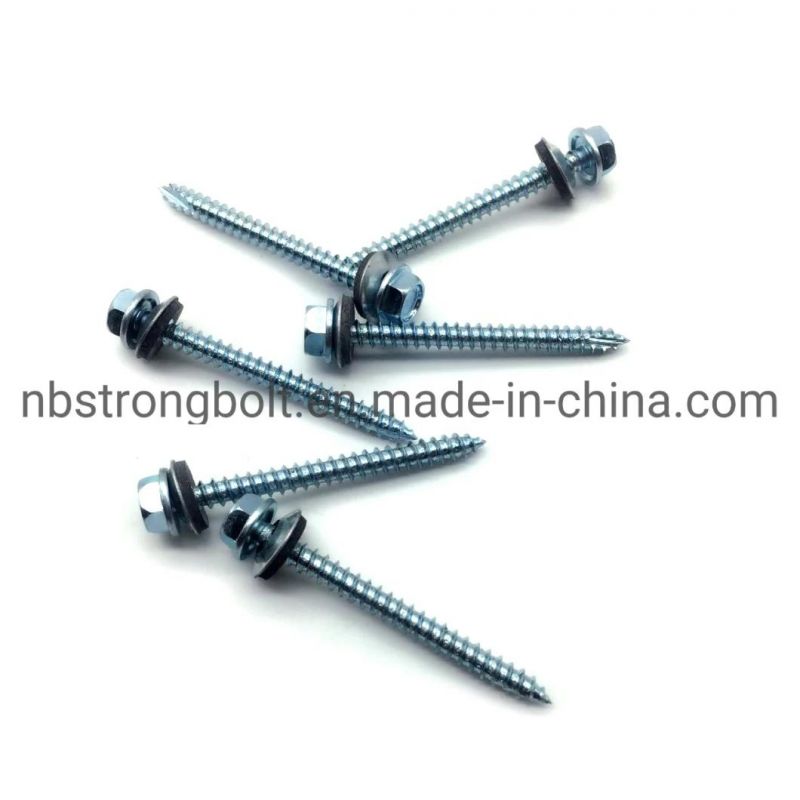 Hex Head Screw with Cut Point Assembled with Bonded Washer