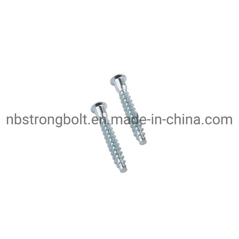 Flat Point Confirmat Screw with Zinc