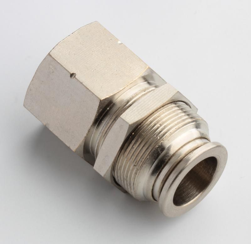 Xhnotion Pneumatic Truck Trailer Laton Spare Parts One Touch Push in Pipe Fitting Bulkhead Female Push to Connector