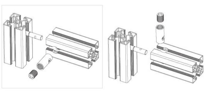 Aluminium Profile Accessories Anchor Pin Connector