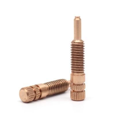 Knurled Head Special-Shaped Non Standard Fasteners Custom CNC Machining Brass Metal Screw