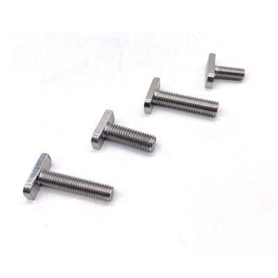 Stainless Steel 316 304 T Slot Shaped Track Bolt for Aluminum Profile T Head Bolt