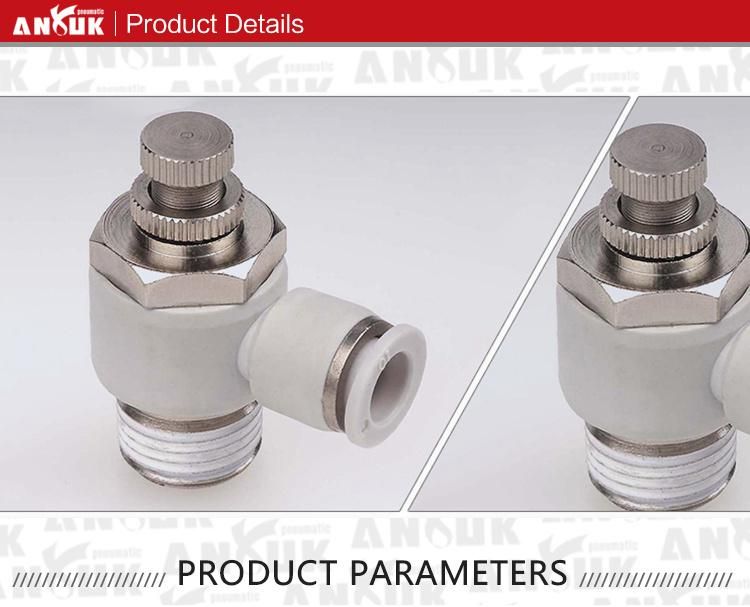 2 Way Speed Control Air Pneumatic Quick Push Fitting