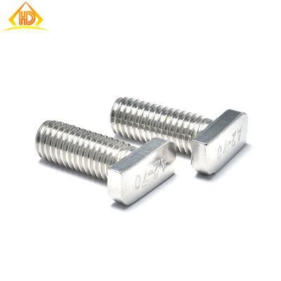 A2 A4 Stainless Steel T Shaped Bolts M10 Fittings T Bolt for Aluminum Profile Slots