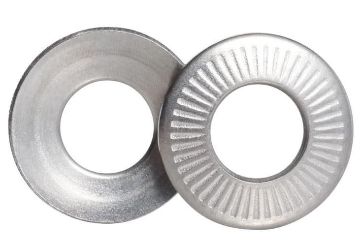 Stainless Steel Serrated Tooth Knurling Conical Spring Washers