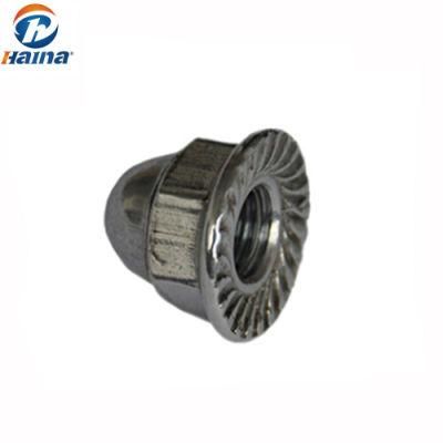 Stainless Steel Flange Hex Cap Nuts/Flange Acron Cap Nuts