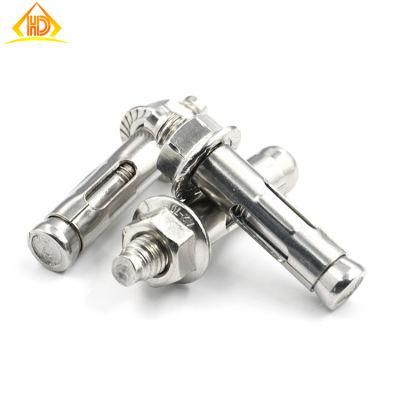 M14 M16 M18 M20 Stainless Steel 304 316 Zinc Plated Hex Flange Nut Spring Waher Expansion Drop Concrete Wedge Sleeve Anchor Bolt