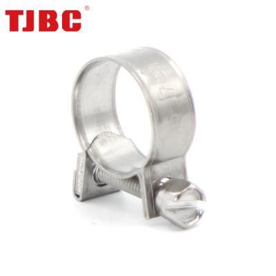 9mm Bandwidth Blue-White Zinc Plated Galvanized Iron Mini Hose Clamp, 7-9mm