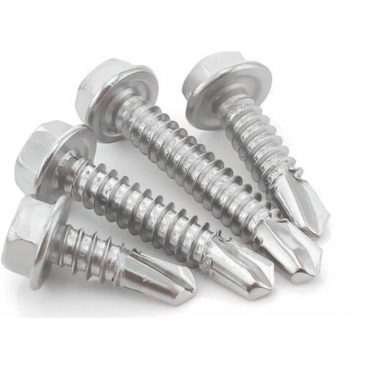 Hex Flat Head Self Drilling Screws with Epdw DIN7504 K Self Drilling Screw Screw