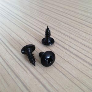 Black Cross Truss Round Head Steel Furniture Screw