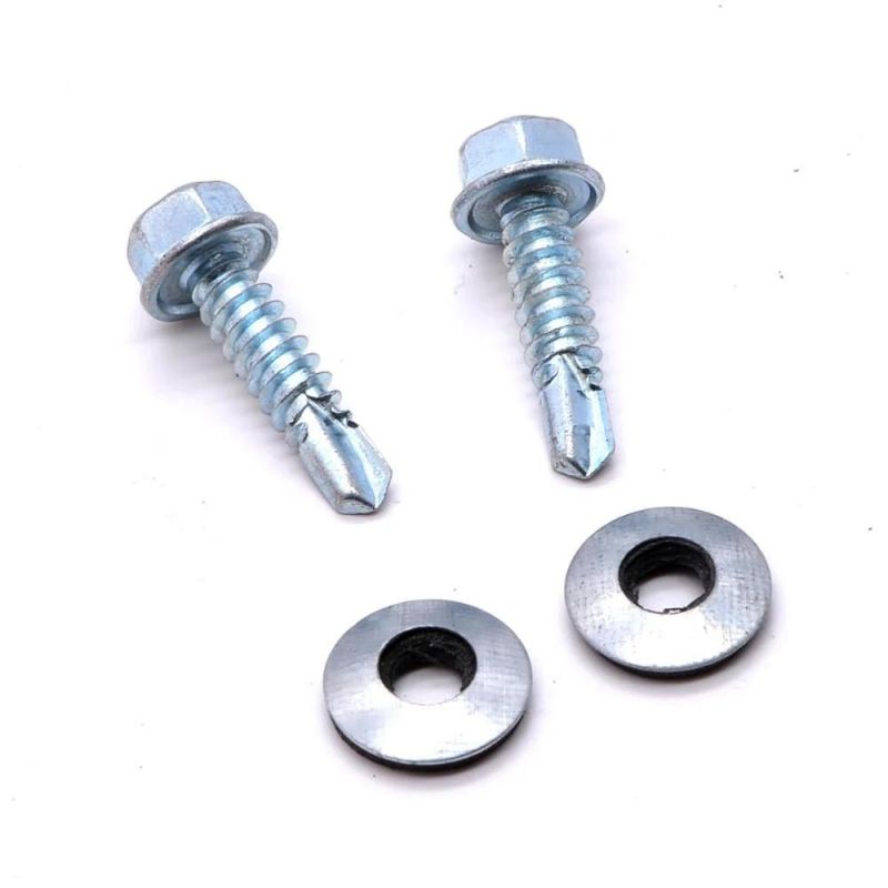 Self Tapping Self Drilling Screw Hexagon Head Screw Zinc Plated