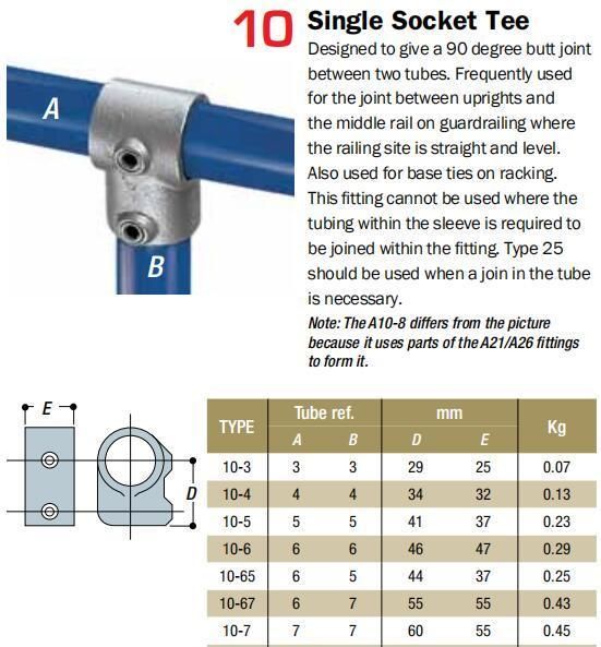 Silver Steel Tube Key Fittings Short Tee Tube Clamp