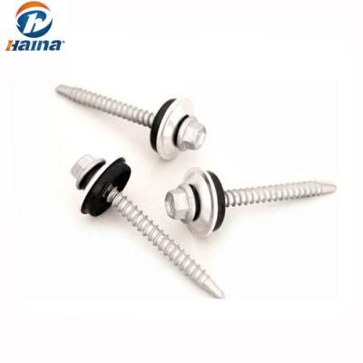 Dacromet Finish Hex Head Self-Drilling Screw with Plastic Washer