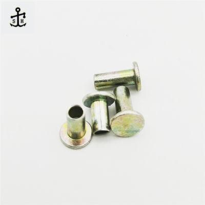 Carbon Steel Flat Head Semi Tubular Rivet for Brake and Clutch Lining Rivets