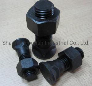 Hex. Bolt Black 8.8 High Tensile Strength Plow Track Shoe Bolts and Nuts