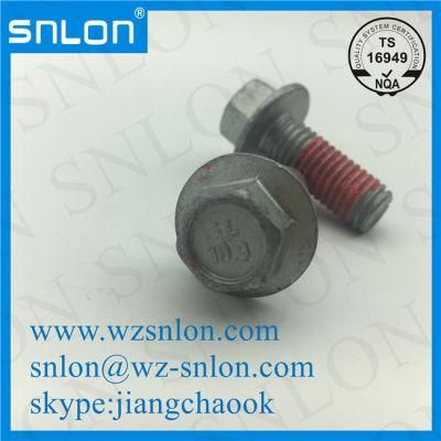 Hex Flange Bolt with Glue for Anti-Loose