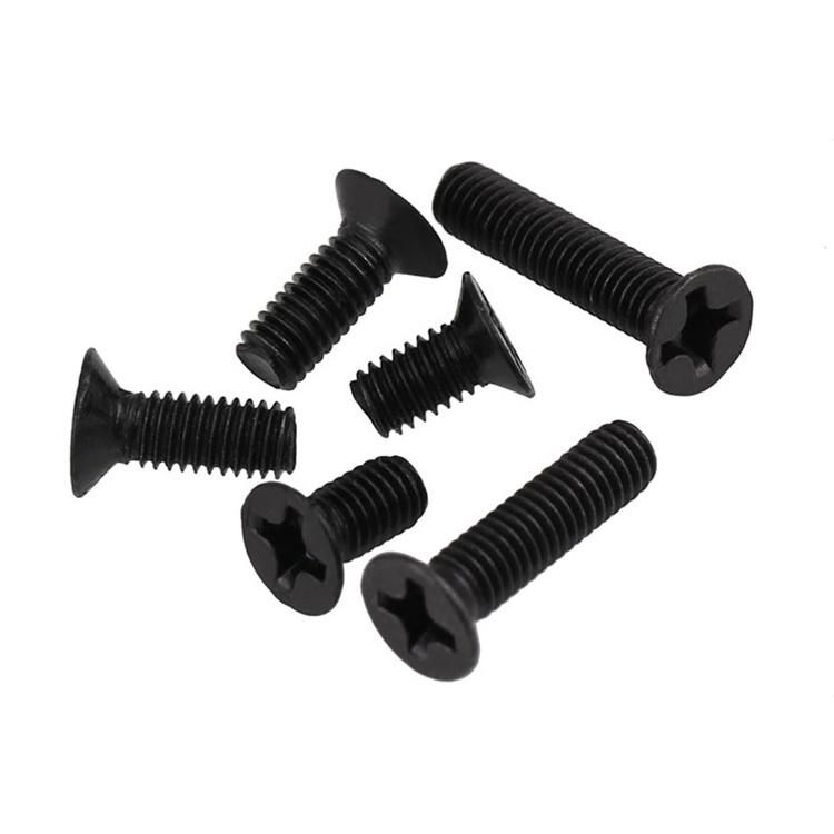 DIN965 Carbon Steel Black Oxide Grade8.8 Phillips Flat Head Screw (DIN965)