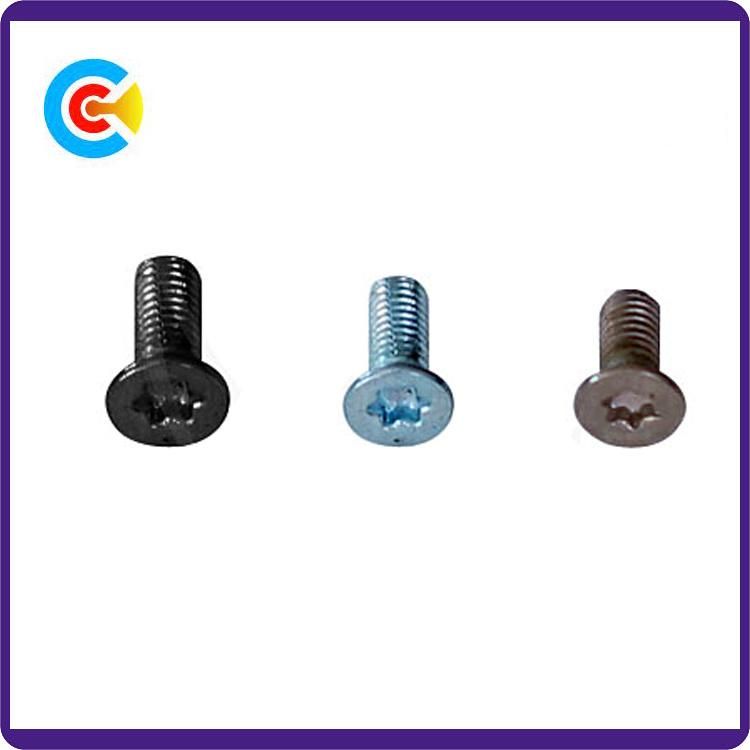 Carbon Steel/4.8/8.8/10.9 M3/Galvanized Cinquefoil/Plum Blossom/Countersunk Head Screw for Electronic/Machinery/Industry Fasteners