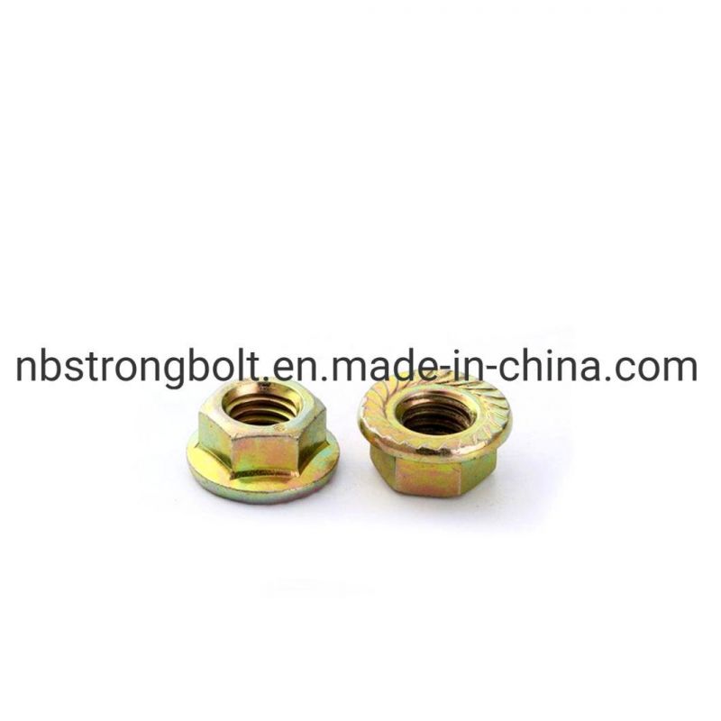 DIN6331 Flange Nut Yellow Zinc