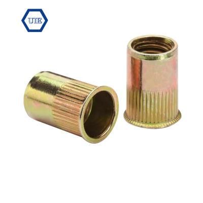 Reduce Head /Thin Head/Small Csk Head Half Knurled Body (insert nuts) Yellow Zinc Blind Rivet Nut