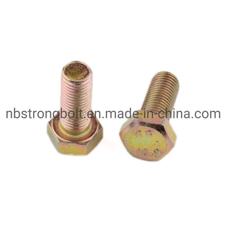 DIN933 Hex Bolt Cl. 8.8 with Yellow Zinc Plated