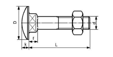 DIN603 Round Head Square Neck Bolt More Than 10 Years Produce Expricence Factory