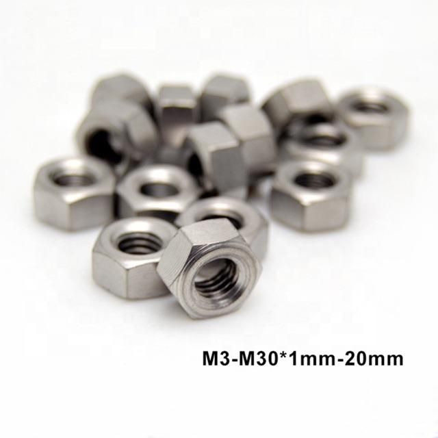 M3 M4 M5 1/8 5/32 3/16 Small Hex Nut in Taiwan Machine Produced DIN934 and Bsw Standard