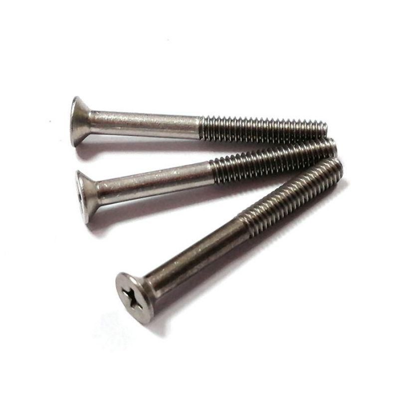 Stainless Steel Flat Countersunk Head Cross Recessed Phillips Machine Half Thread Screws