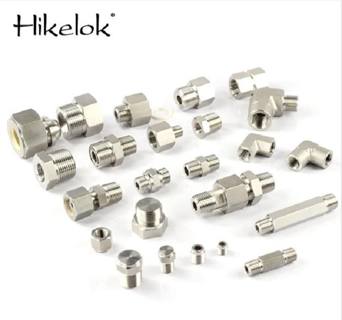 Hikelok NPT BSPP Swagelok Type Male Female Pipe Fittings Hex Nipple