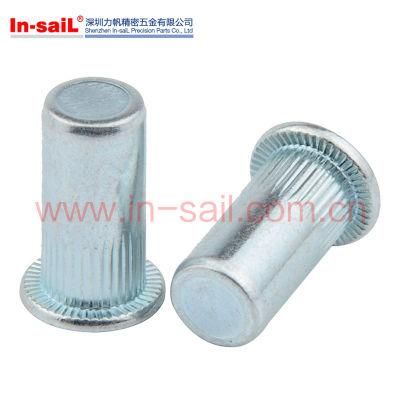 Flat Head Round Body Plain Rivet Nut