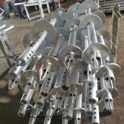 Japan OEM High-Strength Galvanized Steel Ground Screw Pole Anchor