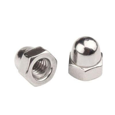 Stainless Steel Hexagon Domed Cap Nuts DIN 1587 A2-70 Acorn Nut 304 M12-M22 Stainless Steel Hex Copper Hexagon Head Flange Cap Nut