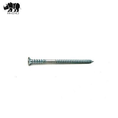 Torx Csk Head with 6 Ribs, Knurled Neck, Double Thread, Galvanized, Chipboard Screw