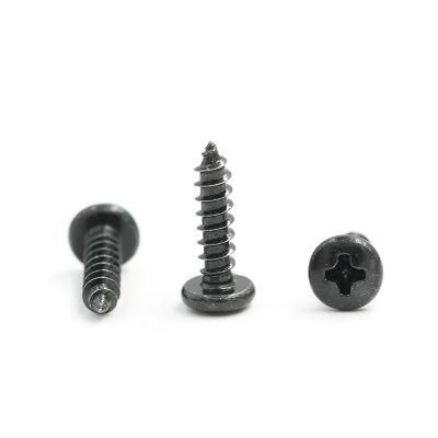 Cross Recessed Pan/Round Head Screws Black Self Tapping Screw