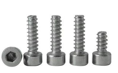 M12-M16 304 Stainless Steel Cylindrical Head Hexagon Socket Flat Tail Self Tapping Screw Cup Head Hexagon Square Flat Tail Screw