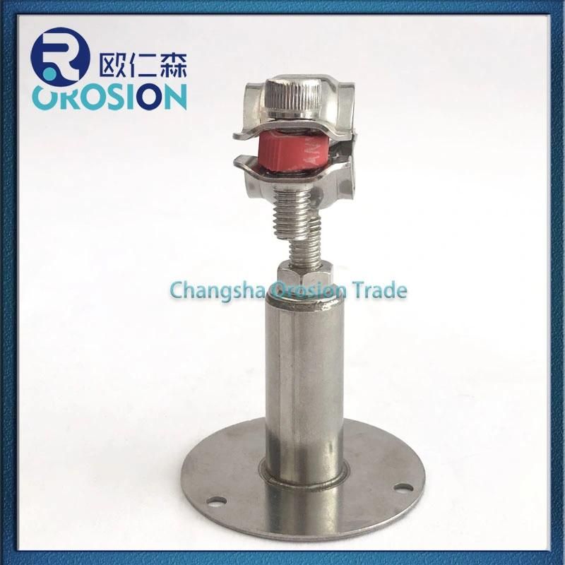Stainless Steel Food Grade Pipe Holder Pipe Fitting with Plate