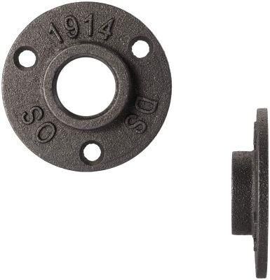 1 Inch Black Malleable Iron Floor Flanges Are Used in Industrial Loft Style Steam Punk Lamp