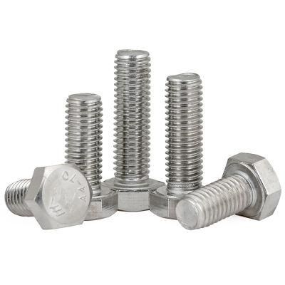 A4-70 Hexagon Screws 316 Stainless Steel Hex Head Machine Bolts with Full Thread
