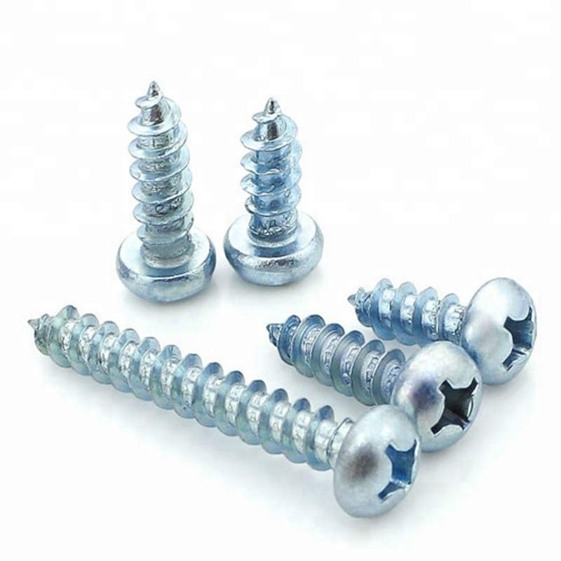 DIN7981 Phillips Cross Recessed Slotted Pan Head Self Tapping Screws. Carbon Steel. Zinc Plated. Galvanized.