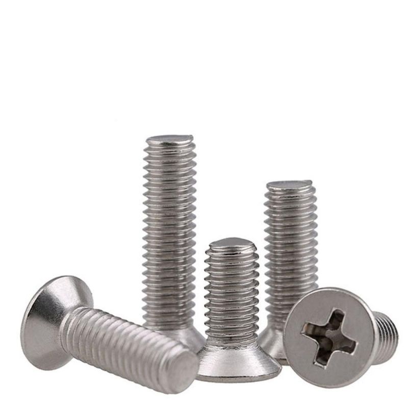 Stock in DIN965 Cross Recessed Flat Head Machine Screw
