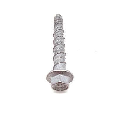 Hex Masonry Concrete Bolt Anchor Self Tapping Screw High Quality Carbon Steel Hex Head Concrete Bolt White Zinc Plated