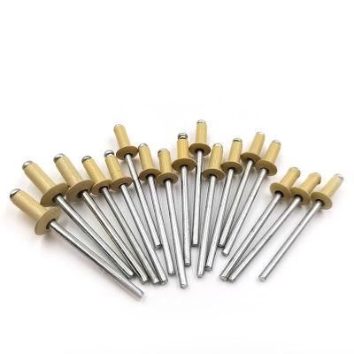 Dome Head Yellow Painted Rivet Carbon Steel Blind Rivets Flange Nails Fasteners