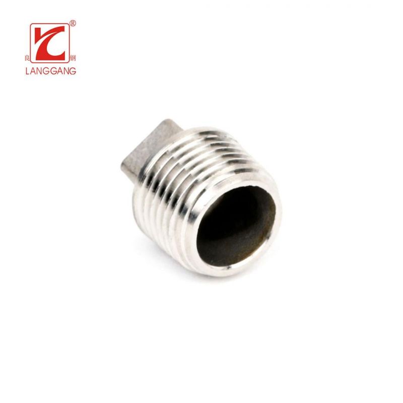 Factory Thread Screw Stainless Steel Square Plug Pipe Fittings Connector