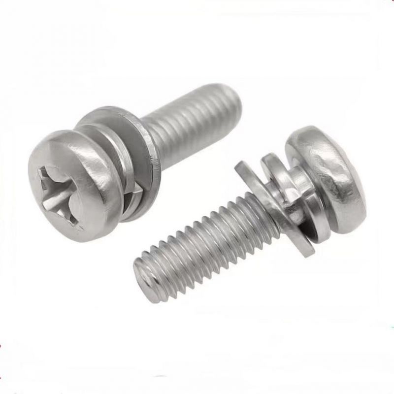 Stainless Stee Phillips Pan Head Sems Screw Three Part Combination Screw