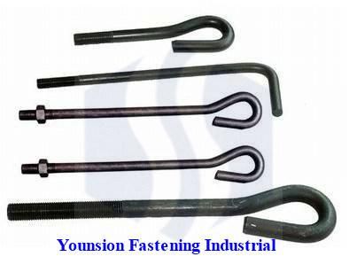 Black Color and 4.8 Grade Anchor Bolt in L, U. I, 7 and Eye Hook Styles for Construstion