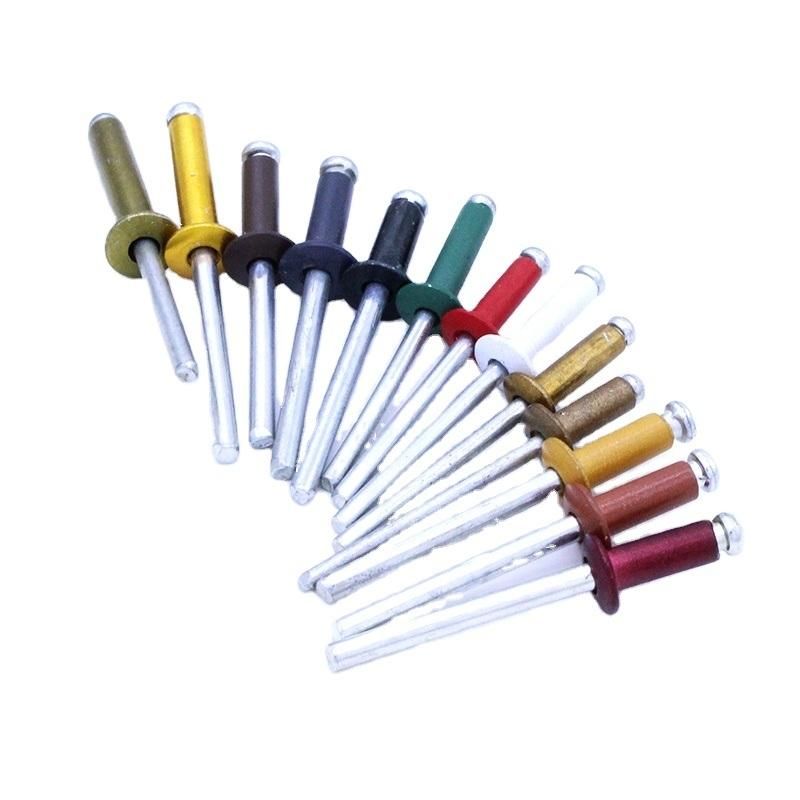 Colored Large Flange Blind Rivets Aluminum