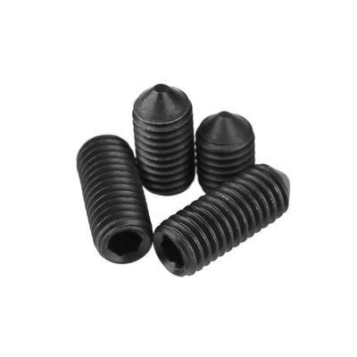 DIN914 Hexagon Socket Set Screw with Cone Point Black Oxide Grub Screw with High Strength